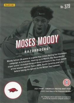 2021 Panini Chronicles Draft Picks #379 Moses Moody Back
