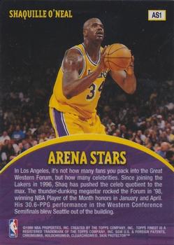 1998-99 Finest - Arena Stars #AS1 Shaquille O'Neal Back