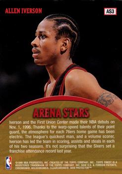1998-99 Finest - Arena Stars #AS3 Allen Iverson Back