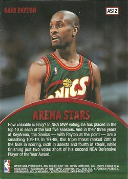 1998-99 Finest - Arena Stars #AS12 Gary Payton Back