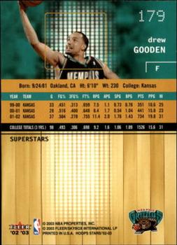 2002-03 Hoops Stars - Superstars #179 Drew Gooden Back
