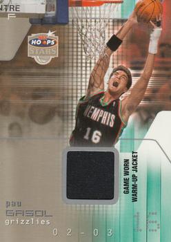 2002-03 Hoops Stars - Superstars Game-Used #NNO Pau Gasol Front
