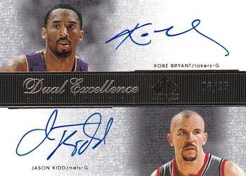 2002-03 SP Authentic - Dual Excellence Signatures #KB/JK-E Kobe Bryant / Jason Kidd Front