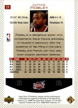 2002-03 SP Authentic - Limited #29 Cuttino Mobley Back
