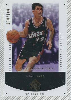 2002-03 SP Authentic - Limited #95 John Stockton Front