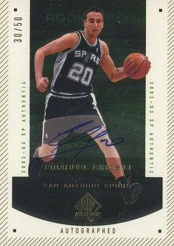 2002-03 SP Authentic - Limited #172 Emanuel Ginobili Front