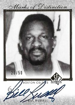 2002-03 SP Authentic - Marks of Distinction #BR-M Bill Russell Front