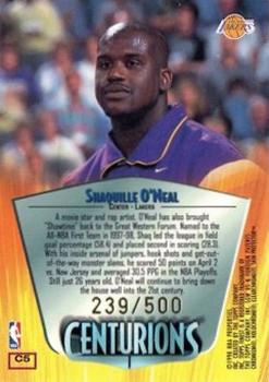 1998-99 Finest - Centurions #C5 Shaquille O'Neal Back