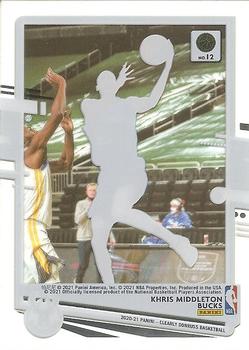 2020-21 Clearly Donruss - Gold #12 Khris Middleton Back
