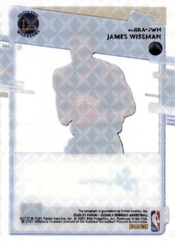 2020-21 Clearly Donruss - Clearly Rated Rookie Autographs Holo Mosaic #RRA-JWM James Wiseman Back
