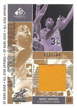 2002-03 SP Game Used - All-Star Apparel Gold #MG-AS Magic Johnson Front