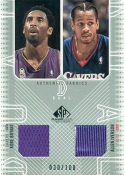 2002-03 SP Game Used - Authentic Fabrics Dual #KB/AI-J Kobe Bryant / Allen Iverson Front