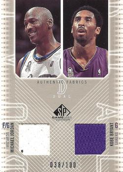 2002-03 SP Game Used - Authentic Fabrics Dual #MJ/KB-J Michael Jordan / Kobe Bryant Front