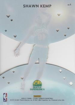 2020-21 Clearly Donruss - Clearly Zero Gravity #3 Shawn Kemp Back