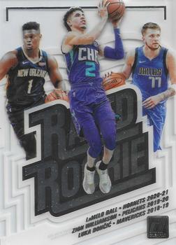 2020-21 Clearly Donruss - Rookie Special #1 LaMelo Ball / Luka Doncic / Zion Williamson Front