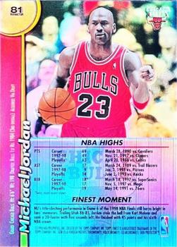 1998-99 Finest - No-Protector Refractors #81 Michael Jordan Back