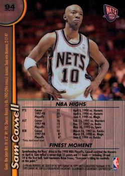 1998-99 Finest - No-Protector Refractors #94 Sam Cassell Back
