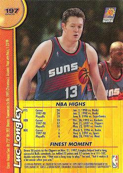 1998-99 Finest - No-Protector Refractors #197 Luc Longley Back