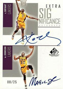 2002-03 SP Game Used - Extra SIGnificance #KB/MA Kobe Bryant / Magic Johnson Front