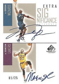 2002-03 SP Game Used - Extra SIGnificance #MJ/MA Michael Jordan / Magic Johnson Front