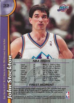 1998-99 Finest - Refractors #33 John Stockton Back