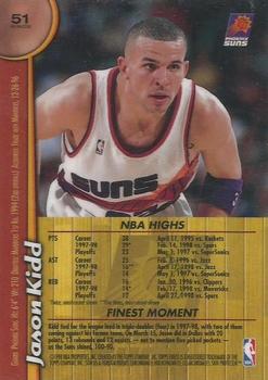 1998-99 Finest - Refractors #51 Jason Kidd Back