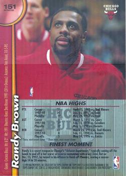 1998-99 Finest - Refractors #151 Randy Brown Back