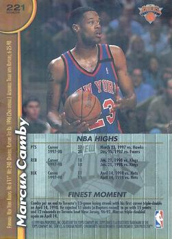 1998-99 Finest - Refractors #221 Marcus Camby Back