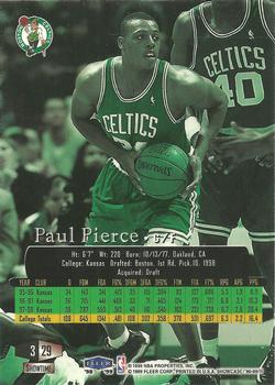 1998-99 Flair Showcase #29 Paul Pierce Back