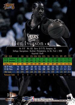 1998-99 Flair Showcase #6 Allen Iverson Back