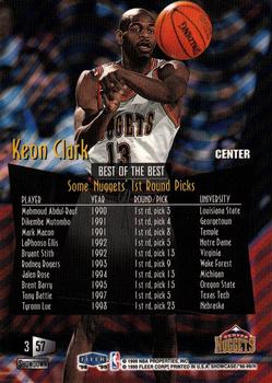 1998-99 Flair Showcase #57 Keon Clark Back