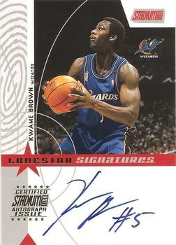 2002-03 Stadium Club - Lone Star Signatures #LS-KB Kwame Brown Front