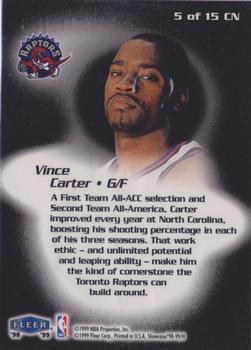 1998-99 Flair Showcase - Class of ‘98 #5 CN Vince Carter Back