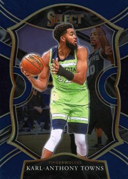 2020-21 Panini Select - Blue #36 Karl-Anthony Towns Front