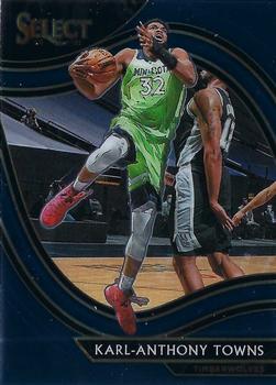 2020-21 Panini Select - Blue #222 Karl-Anthony Towns Front