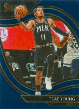 2020-21 Panini Select - Blue #227 Trae Young Front