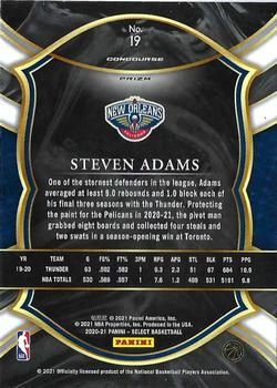 2020-21 Panini Select - Blue Prizms #19 Steven Adams Back