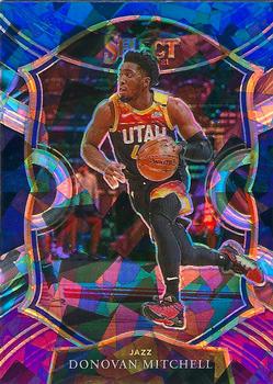 2020-21 Panini Select - Blue White Purple Cracked Ice #27 Donovan Mitchell Front