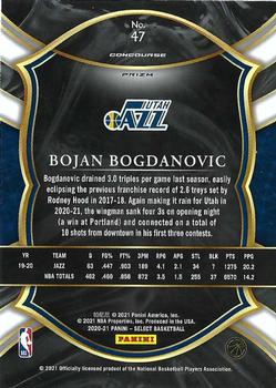 2020-21 Panini Select - Blue White Purple Cracked Ice #47 Bojan Bogdanovic Back