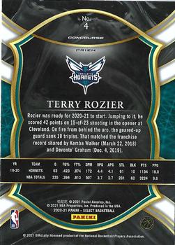 2020-21 Panini Select - Green White Purple #4 Terry Rozier Back