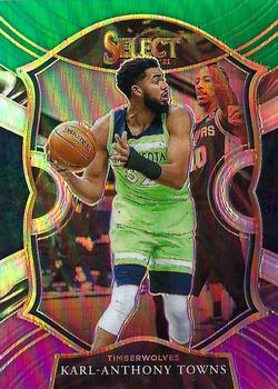 2020-21 Panini Select - Green White Purple #36 Karl-Anthony Towns Front
