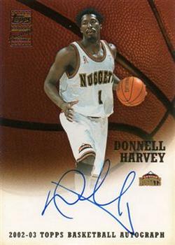 2002-03 Topps - Autographs #TA-DH Donnell Harvey Front