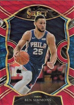 2020-21 Panini Select - Red Wave Prizms #34 Ben Simmons Front