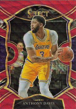 2020-21 Panini Select - Red Wave Prizms #45 Anthony Davis Front