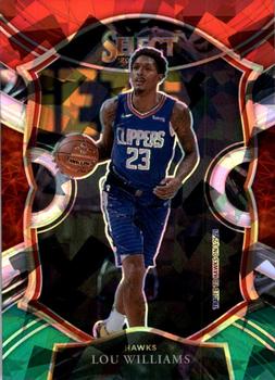 2020-21 Panini Select - Red White Green Cracked Ice #3 Lou Williams Front