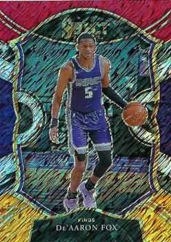 2020-21 Panini Select - Red White Orange Shimmer #32 De'Aaron Fox Front