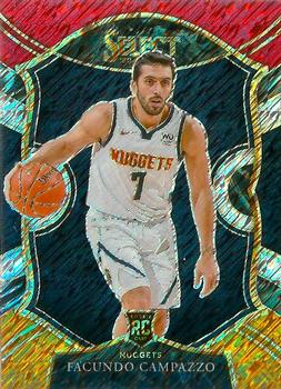 2020-21 Panini Select - Red White Orange Shimmer #83 Facundo Campazzo Front