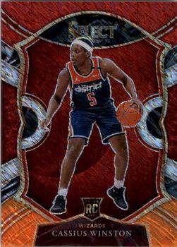 2020-21 Panini Select - Red White Orange Shimmer #96 Cassius Winston Front