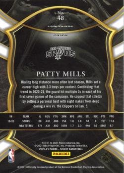 2020-21 Panini Select - Silver Prizms #48 Patty Mills Back