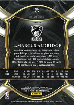 2020-21 Panini Select - Silver Prizms #49 LaMarcus Aldridge Back